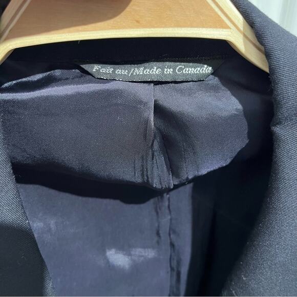 Victor International Men’s Navy Blue 100% Wool Suit Jacket Size 44L - Picture 7 of 9